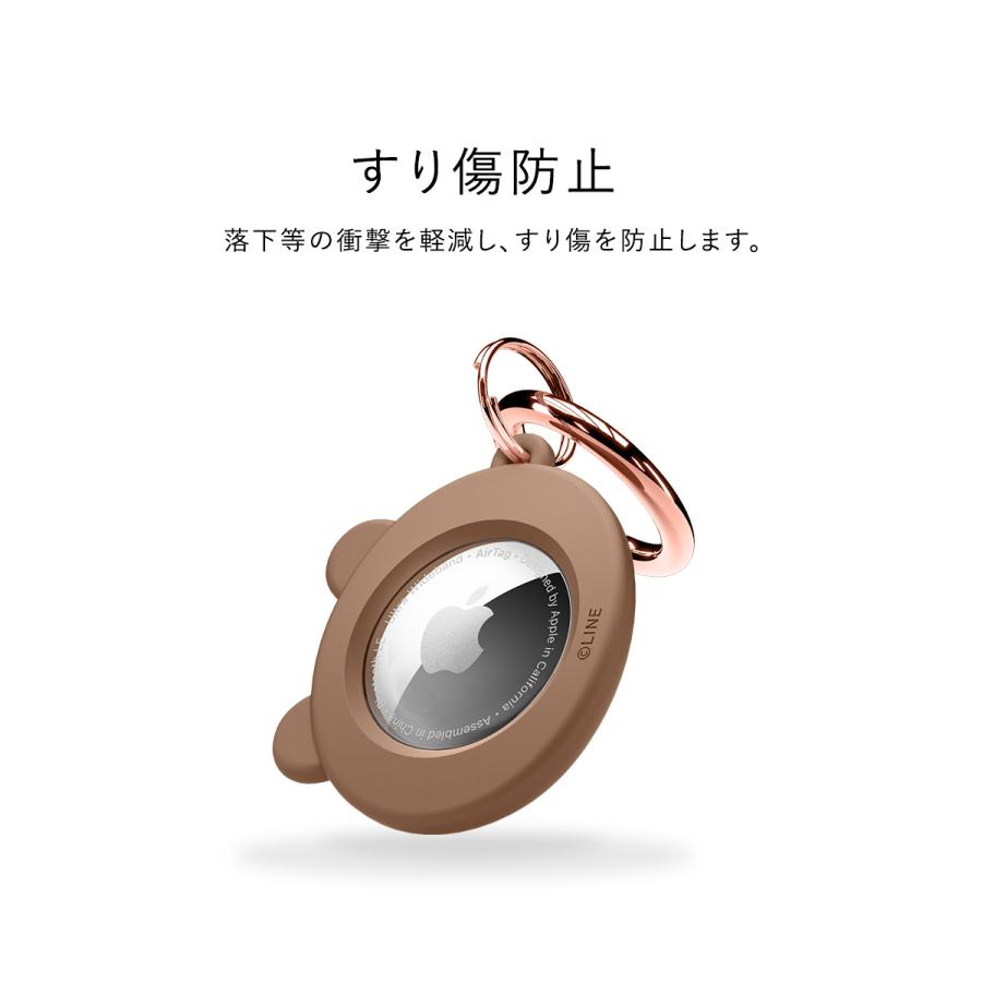AirTag 2 1 ケース ラインフレンズ 公式 ライセンス キーホルダー カラビナ 付 可愛いAir Tag 第二世代 第一世代 エアタグ  elago LINE FRIENDS BURGER TIME | elago | 02