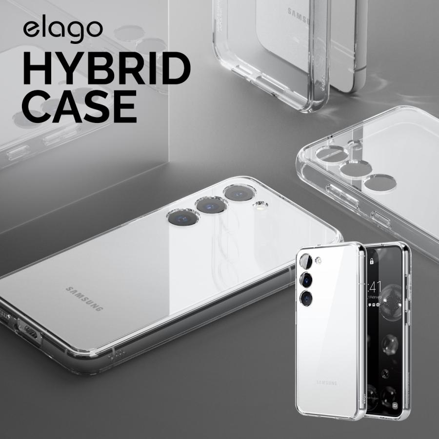 elago Galaxy S23 5G ケース クリア 耐衝撃 透明 ソフト スマホケース