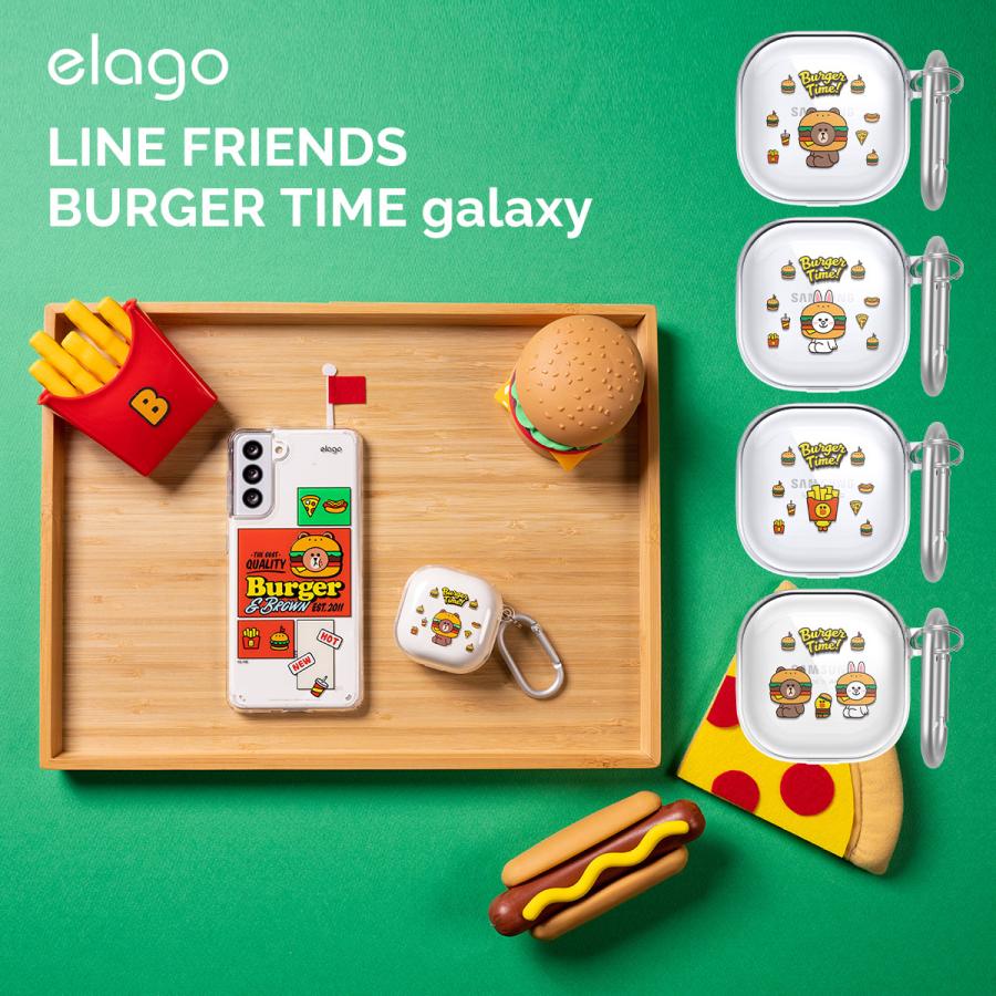 Galaxy Buds 2 Buds Live Buds Pro ケース カラビナ 付 ラインフレンズ 公式 透明 カバー ギャラクシー バッズ 2 ライブ プロ Elago Line Friends Burger Time El Gblcstpfc Comwap 通販 Yahoo ショッピング