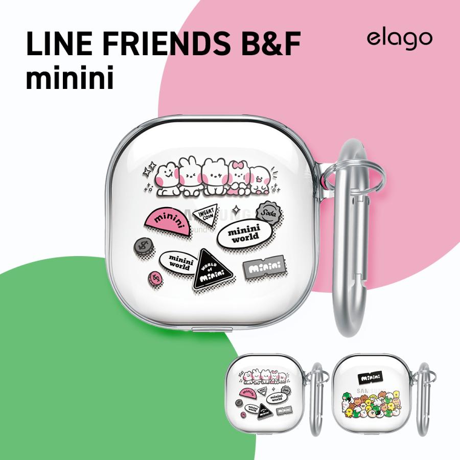 elago Galaxy Buds 2 Live Pro ケース クリア ラインフレンズ