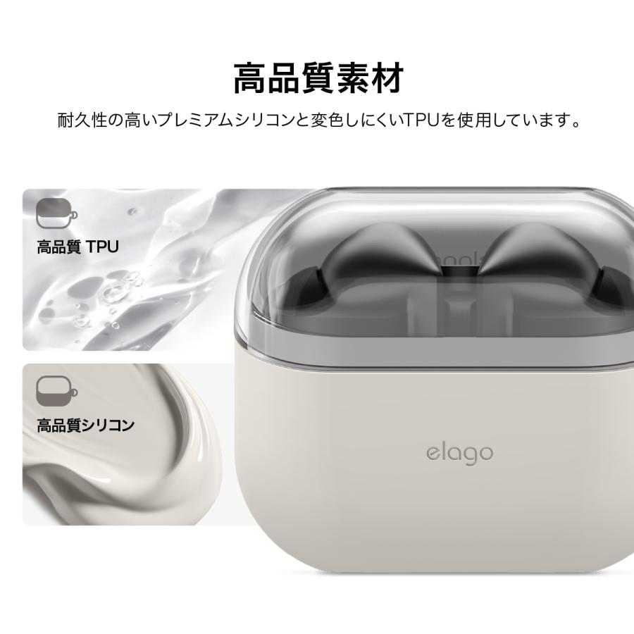 Galaxy Buds3 FE Buds 3 Pro ケース カラビナ 付 耐衝撃 ソフト クリア シリコン カバー GalaxyBuds3 3FE ギャラクシーバッズ3プロ 対応 elago DUO HANG CASE | elago | 02