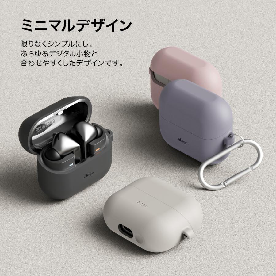 Galaxy Buds3 FE Buds 3 Pro ケース 耐衝撃 カラビナ 付 薄型 ソフト シリコン カバー GalaxyBuds3 3FE ギャラクシーバッズ3プロ 対応 elago ORIGINAL HANG | elago | 01