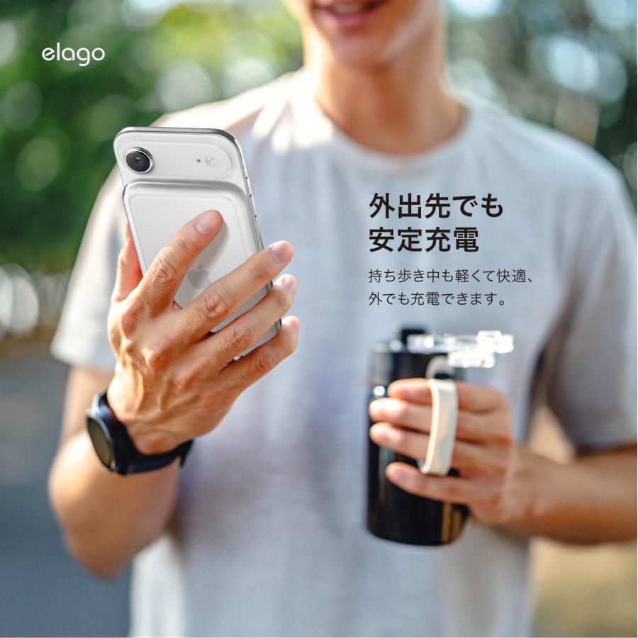 iPhone Air MagSafeバッテリー ケース クリア 薄型 軽量 MagSafe バッテリー 耐衝撃 透明 カバー iPhoneAir マグセーフ バッテリー 対応 elago HYBRID CASE | elago | 05