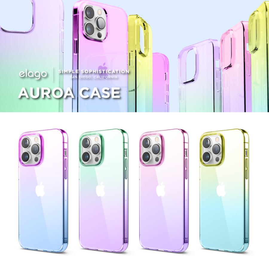 A SCENE iPhone14 pro maxケース オーロラ elago iPhone 14 Pro Max ケース オーロラ 韓国 風 クリア 大人