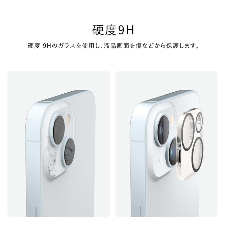 iPhone 15 Pro / Max カメラ保護カバー 指紋 傷 汚れ 防止 クリア