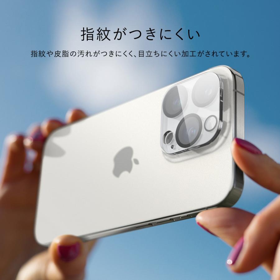 iPhone 15 Pro / Max カメラ保護カバー 指紋 傷 汚れ 防止 クリア