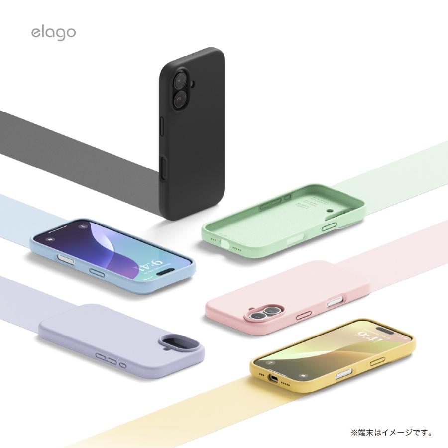 elago iPhone 16 ケース シリコン 耐衝撃 スマホケース 指紋