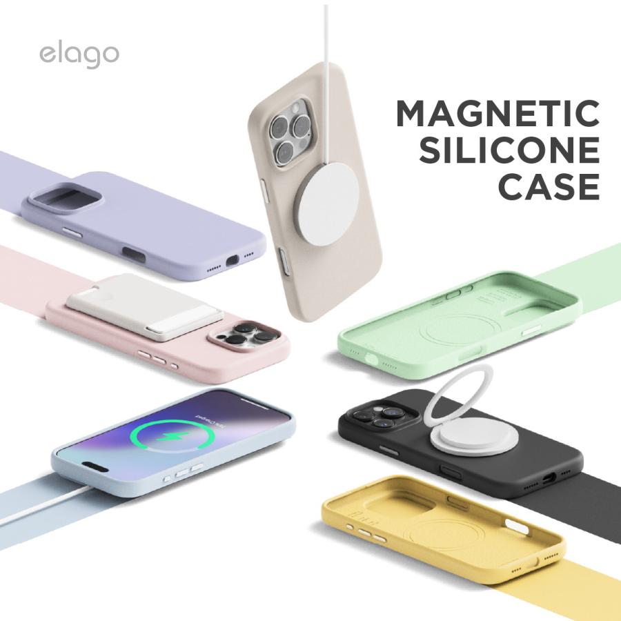 elago iPhone 16 ケース MagSafe 対応 シリコン 耐衝撃 スマホケース