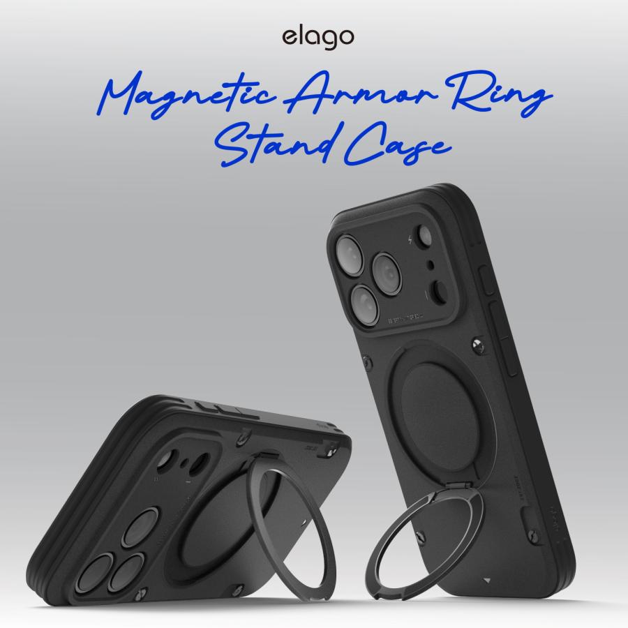 elago マグティックアーマーリングスタンドケースiPhone 17 Pro iPhone 17 Pro MagSafe Ring Stand Armor Case [2 Colors] | elago.com