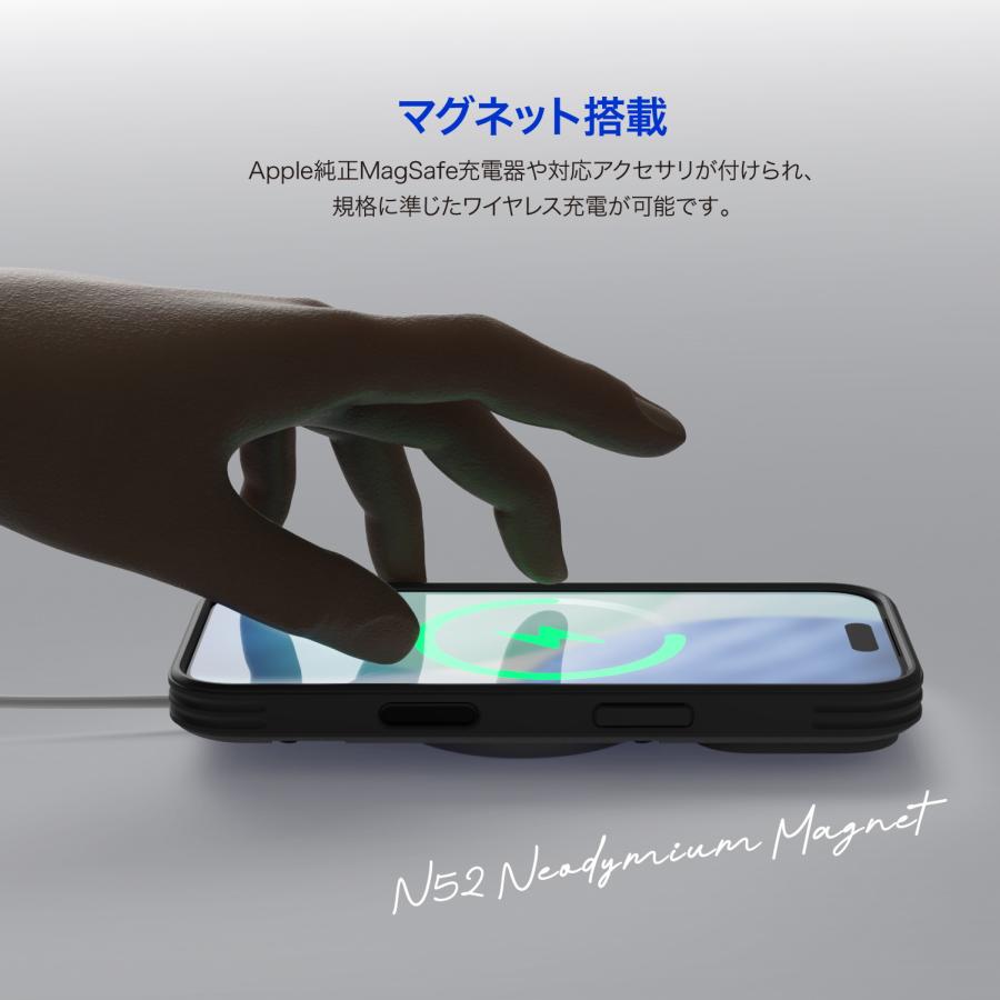 elago iPhone 17 Pro ケース MagSafe 対応 回転 リング スタンド 付き