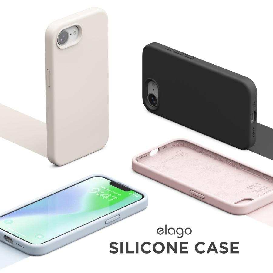 iPhone 16e ケース シリコン 耐衝撃 スマホケース 指紋 防止 シンプル シリコンケース カバー iPhone16e アイフォン16 e 対応 対応 elago SILICONE CASE | elago