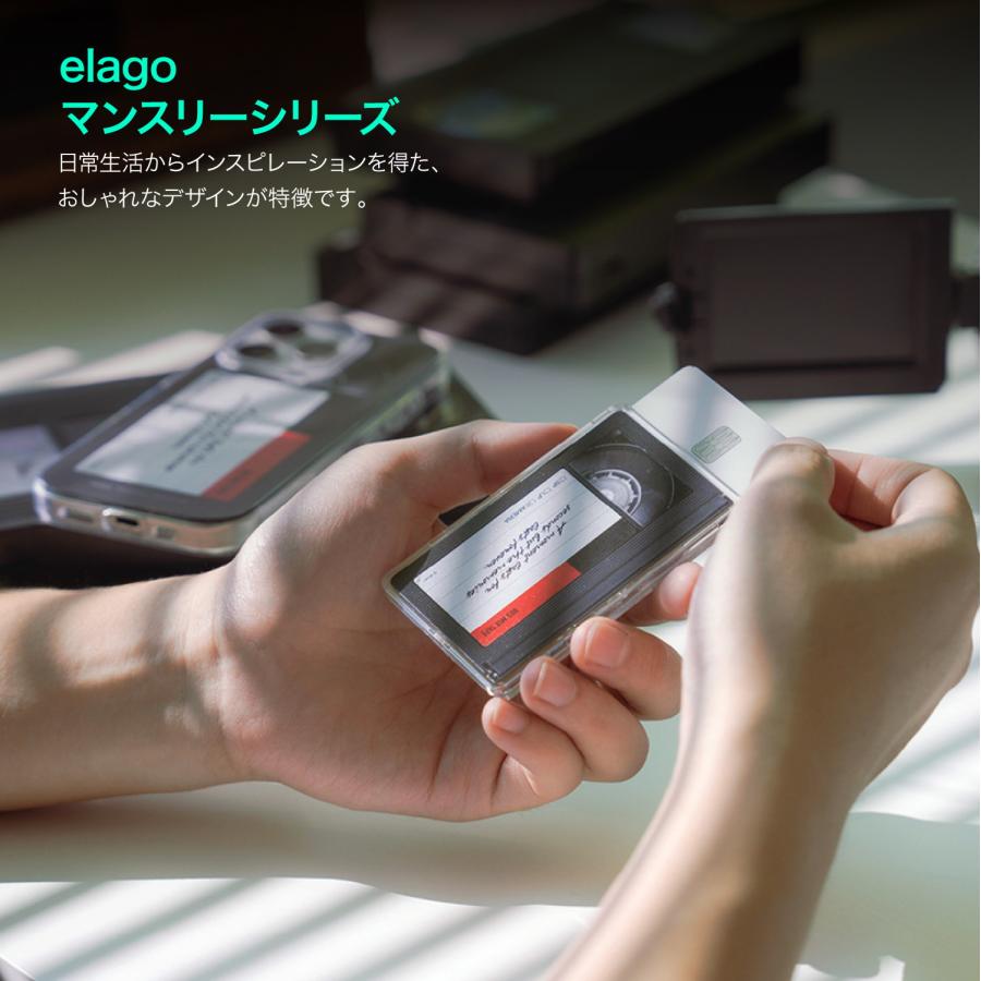 MagSafe カードケース カード 収納 ポケット 薄型 透明 マグセーフ カード入れ 各種 iPhone スマホ 対応 elago monthly elago MAGNETIC CLEAR CARD POCKET | elago | 01