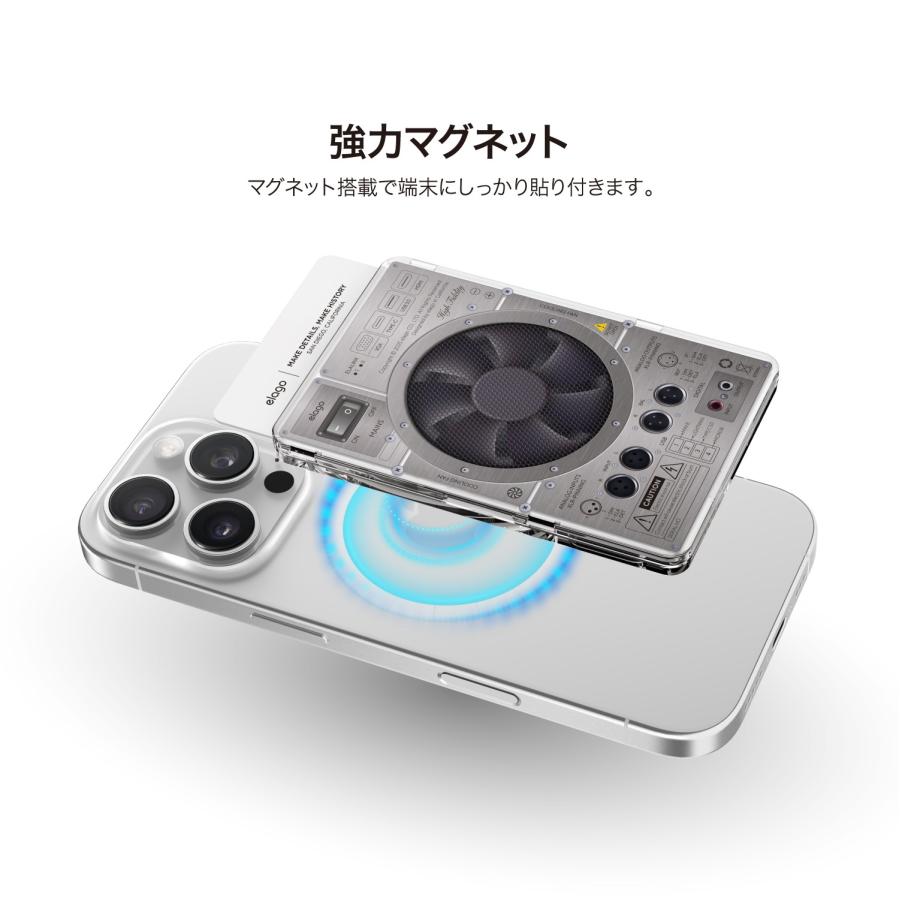 MagSafe カードケース カード 収納 ポケット 薄型 透明 マグセーフ カード入れ 各種 iPhone スマホ 対応 elago monthly elago MAGNETIC CLEAR CARD POCKET | elago | 03