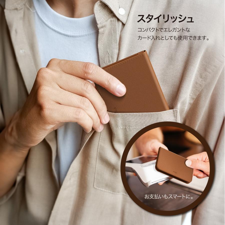 MagSafe 財布 薄型 カードケース 磁気防止 マグセーフ カード 収納 ポケット 合成 皮 革 ウォレット 各種 iPhone 対応 elago Magnetic Wallet Card Holder | elago | 03