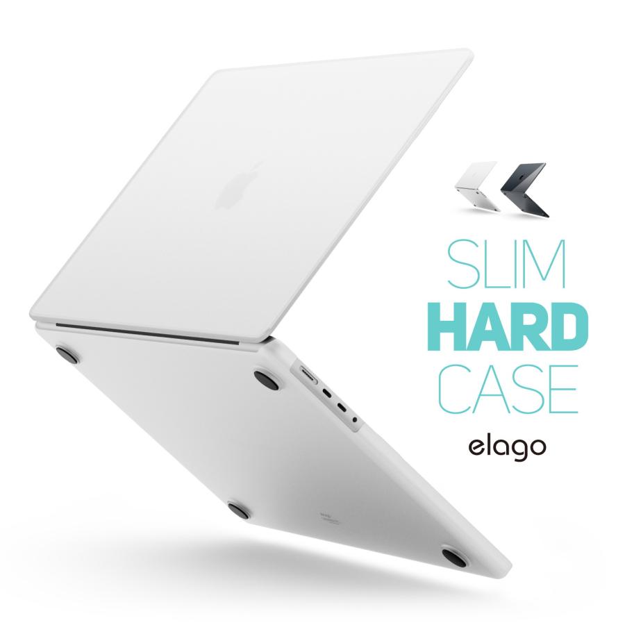 elago MacBook Pro 16インチ ケース クリア 排熱口 付 半透明 薄型