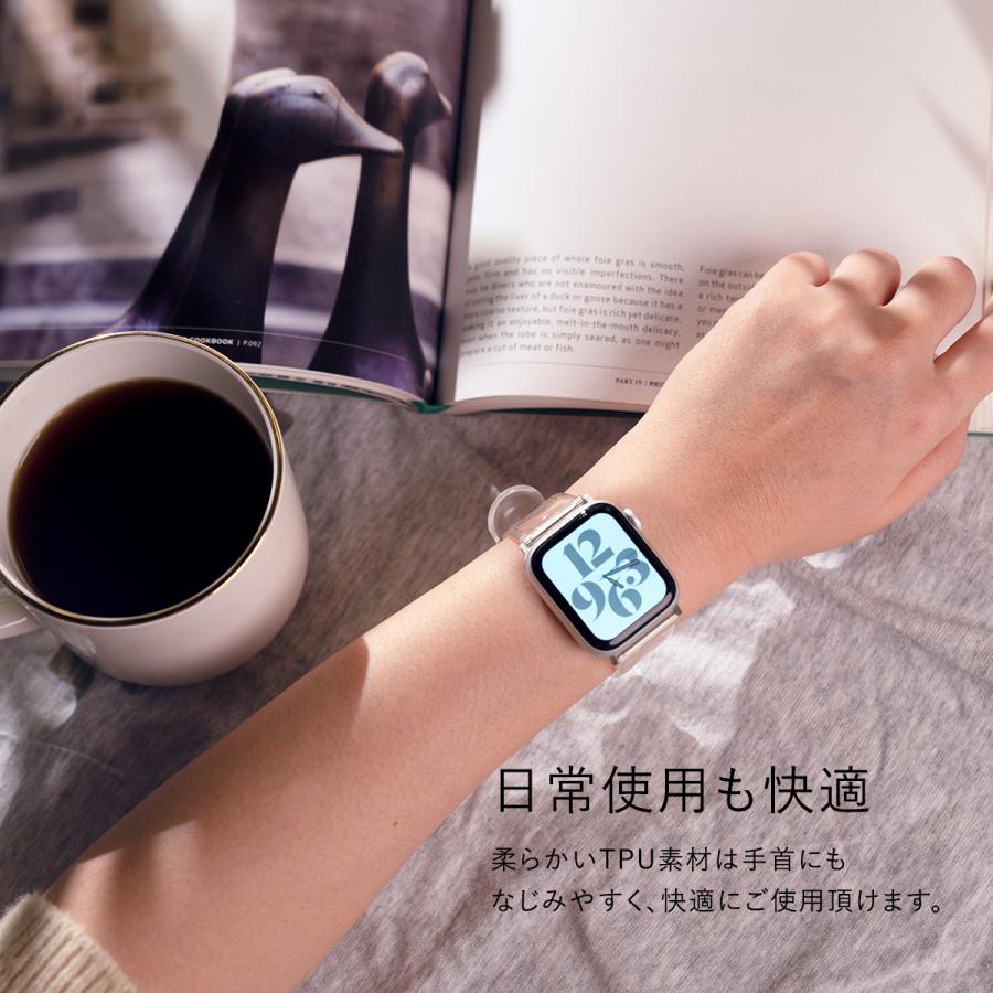 Apple Watch バンド クリア 透明 交換 ベルト 軽量 クリアバンド 透明バンド アップルウォッチ Ultra Ultra2 SE SE2 10 9 8 7 他 elago CLEAR BAND | elago | 03