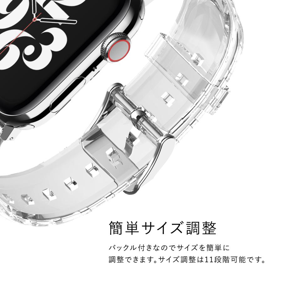 Apple Watch バンド クリア 透明 交換 ベルト 軽量 クリアバンド 透明バンド アップルウォッチ Ultra Ultra2 SE SE2 10 9 8 7 他 elago CLEAR BAND | elago | 04