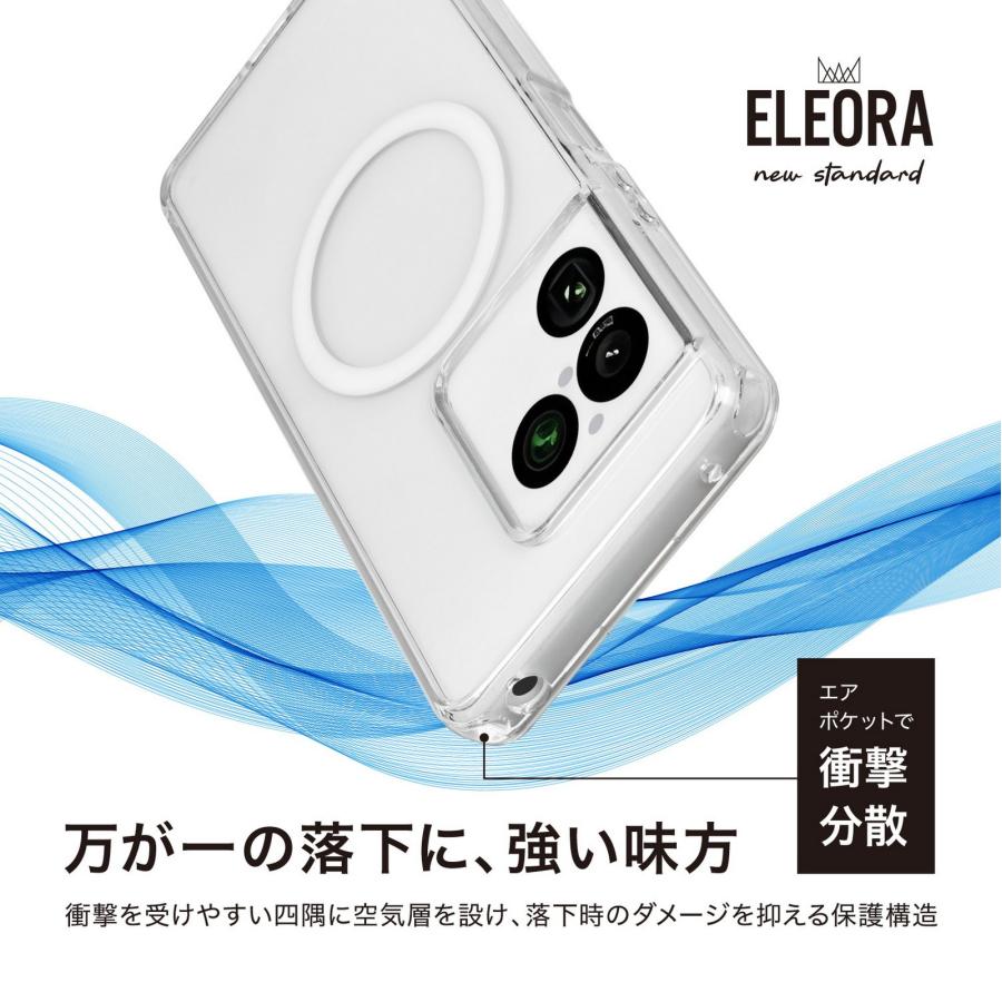 Xperia 1 VIII ケース 360度 回転 リング スタンド MagSafe対応 クリア