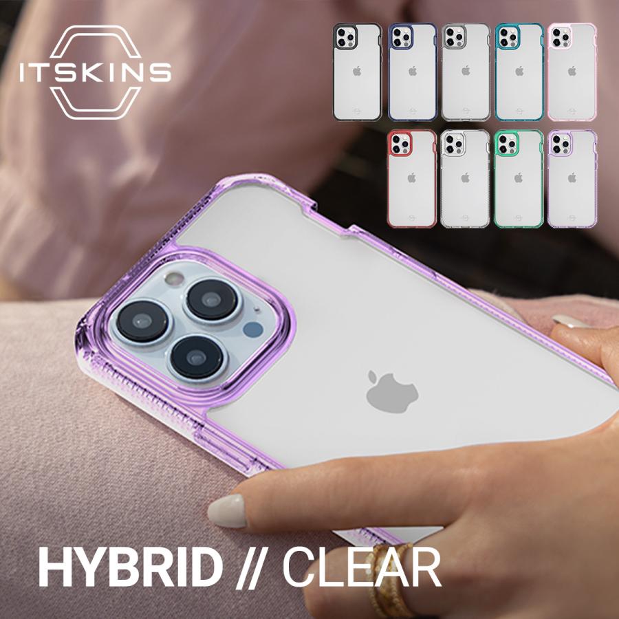 iPhone12Pro / iPhone12 ケース耐衝撃 側面 ソフト TPU 背面 ハード クリア カバー 抗菌 リサイクル 素材 iPhone 12 Pro ITSKINS HYBRID R // CLEAR | ITSKINS