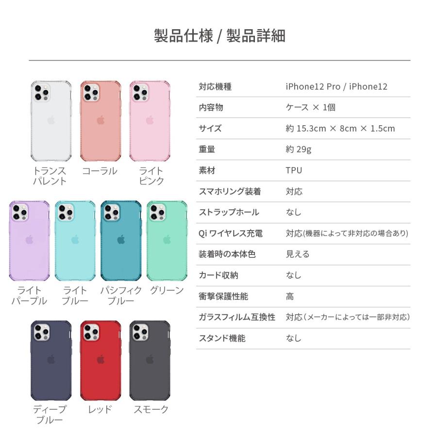 iPhone 12 Pro / iPhone12 ケース 耐衝撃 ソフト TPU クリア カバー 軽量 抗菌 リサイクル 素材 iPhone12 Pro アイフォン12 ITSKINS SPECTRUM R // CLEAR | ITSKINS | 06