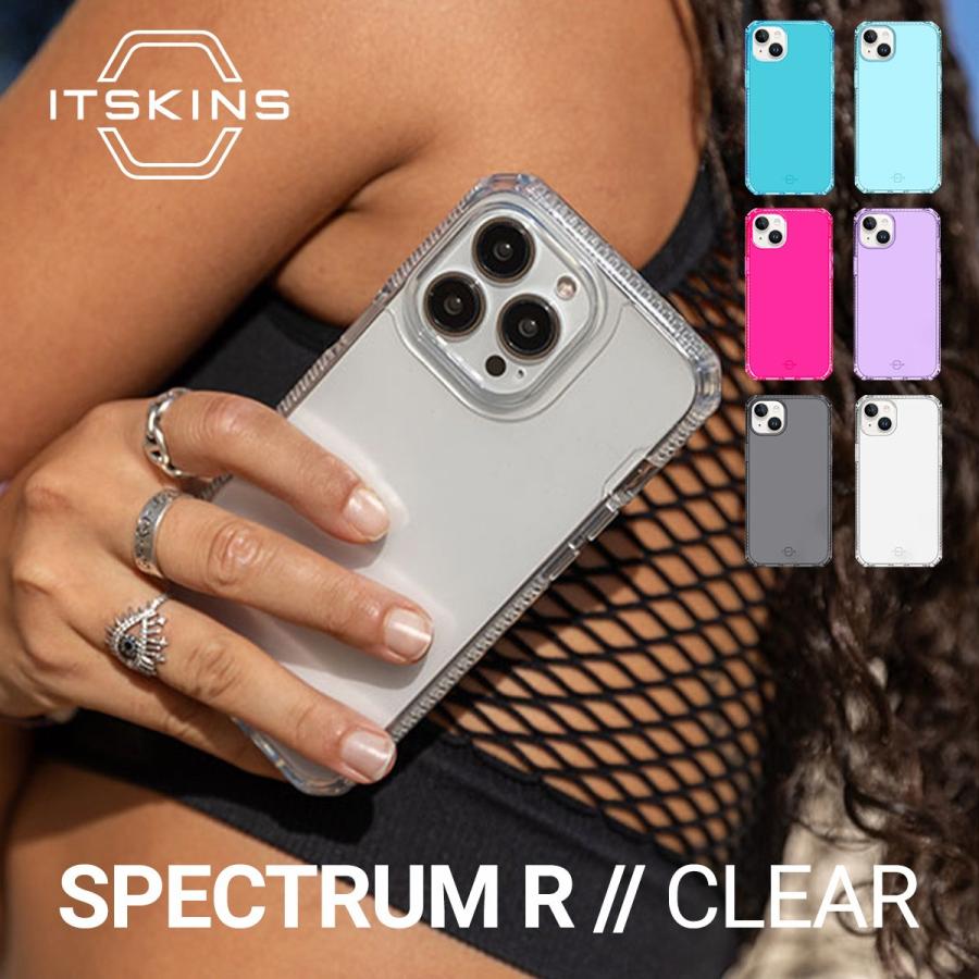 iPhone15Plus ケース 耐衝撃 ソフト TPU クリア カバー 軽量 抗菌 リサイクル 素材 Apple iPhone15 Plus アイフォン15 プラス ITSKINS SPECTRUM R // CLEAR | ITSKINS