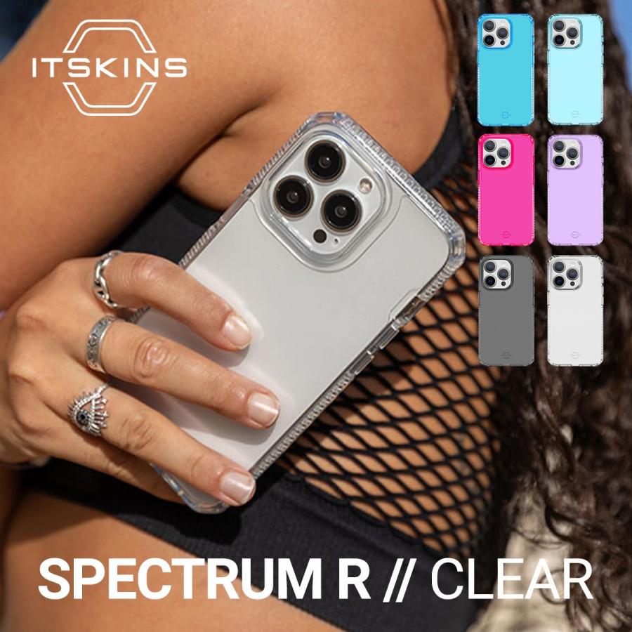 iPhone15ProMax ケース 耐衝撃 ソフト TPU クリア カバー 軽量 抗菌 リサイクル 素材 iPhone15 ProMax アイフォン15 プロマックス ITSKINS SPECTRUM R // CLEAR | ITSKINS