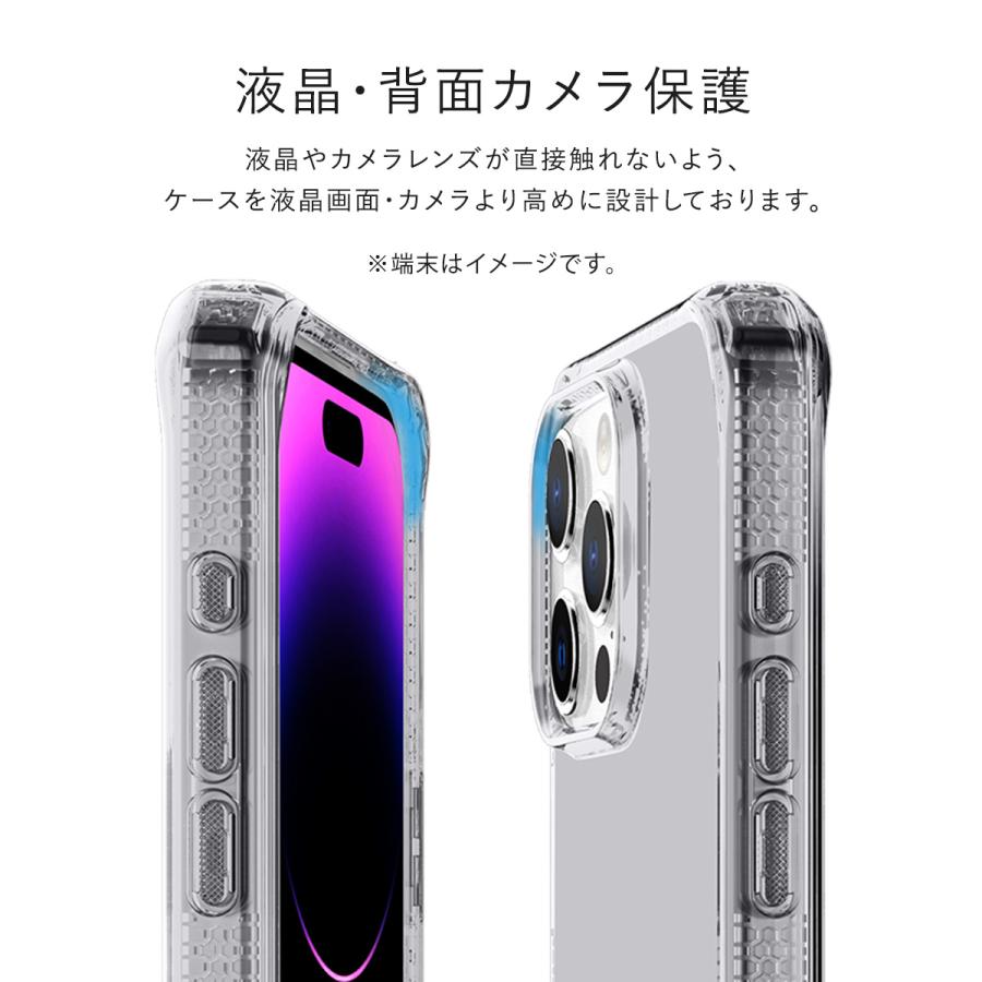 iPhone15ProMax ケース 耐衝撃 ソフト TPU クリア カバー 軽量 抗菌 リサイクル 素材 iPhone15 ProMax アイフォン15 プロマックス ITSKINS SPECTRUM R // CLEAR | ITSKINS | 05