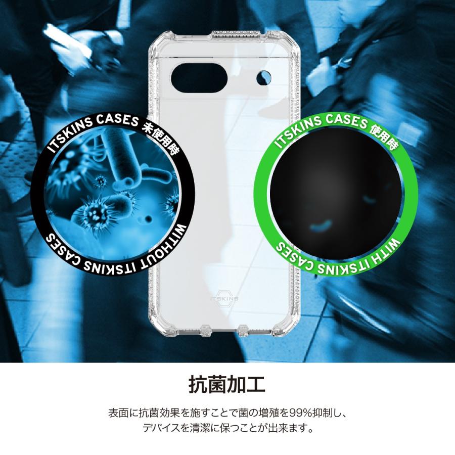 pthc ITSKINS Pixel 8a ケース 耐衝撃 側面 ソフト TPU 背面 ハード クリア カバー 抗菌 加工 リサイクル 素材 Google  Pixel8a ピクセル8a 対応 HYBRID R // CLEAR : comwap - 通販 - Yahoo!ショッピング