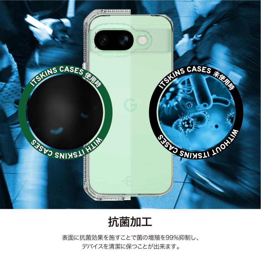ITSKINS Pixel 9a ケース 耐衝撃 側面 ソフト TPU 背面 ハード クリア