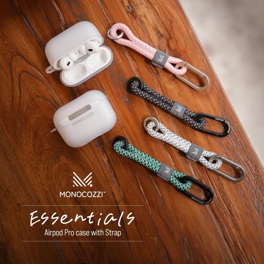 AirPods Pro 2 ケース クリア フロスト カラビナ ストラップ 耐衝撃 カバー TPU クリアケース AirPodsPro2 エアポッツプロ 第2世代 対応 MONOCOZZI ESSENTIALS | ブランド登録なし