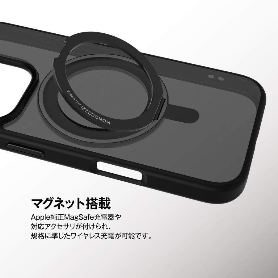 iPhone 16 Pro Max ケース クリア MagSafe 対応 リング スタンド