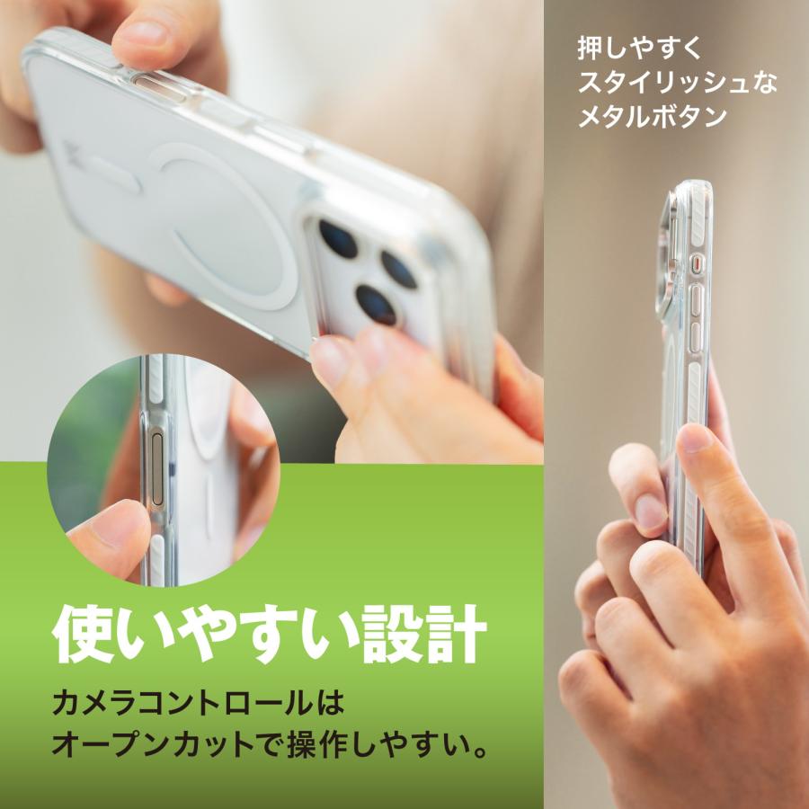 iPhone 17 Pro Max ケース クリア MagSafe 対応 スタンド 付き 耐衝撃