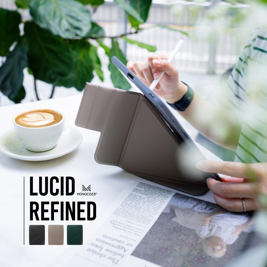 iPad Pro 13インチ 2025 M5 ケース 手帳型 背面 クリア 3WAY スタンド 耐衝撃 カバー iPadPro 13 インチ アイパッドプロ 2024 M4 対応 MONOCOZZI LUCID REFINED | ブランド登録なし