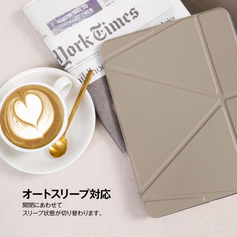iPad Pro 13インチ 2025 M5 ケース 手帳型 背面 クリア 3WAY スタンド 耐衝撃 カバー iPadPro 13 インチ アイパッドプロ 2024 M4 対応 MONOCOZZI LUCID REFINED | ブランド登録なし | 05
