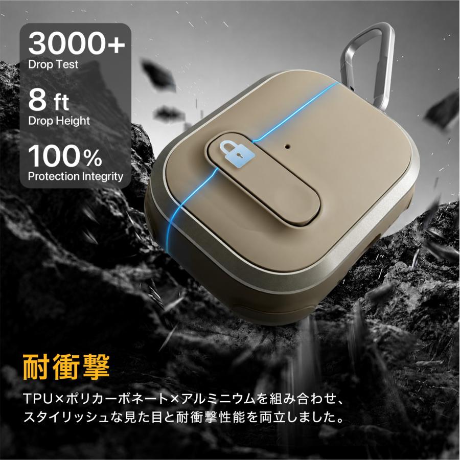 MAGEASY AirPods Pro 3 ケース 耐衝撃 ロック 機能 落下防止 カラビナ