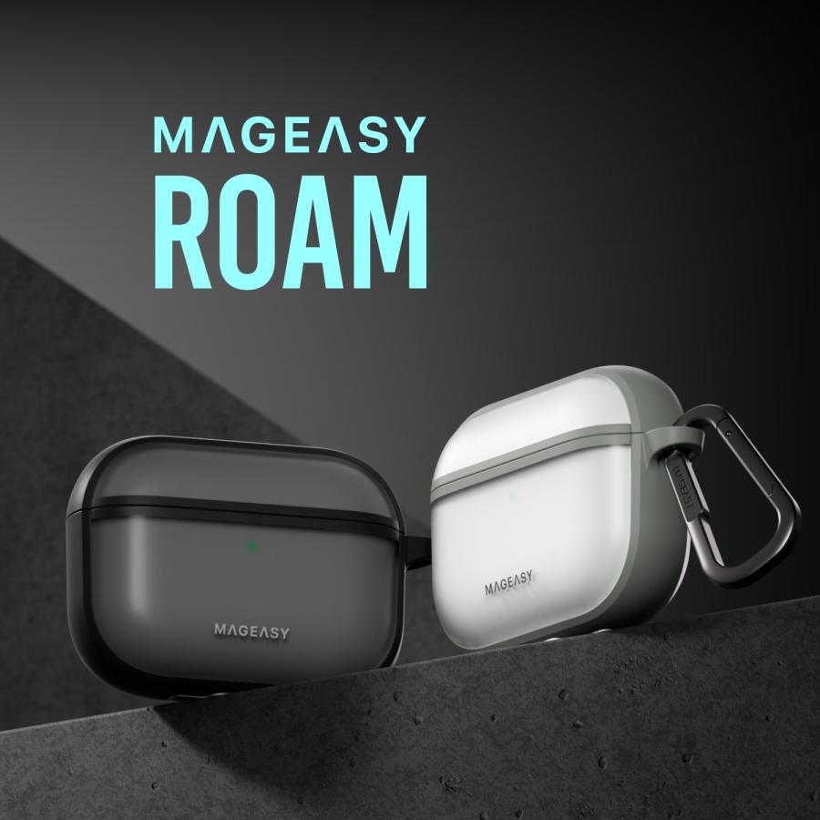MAGEASY AirPods Pro3 ケース フロスト クリア 耐衝撃 落下防止