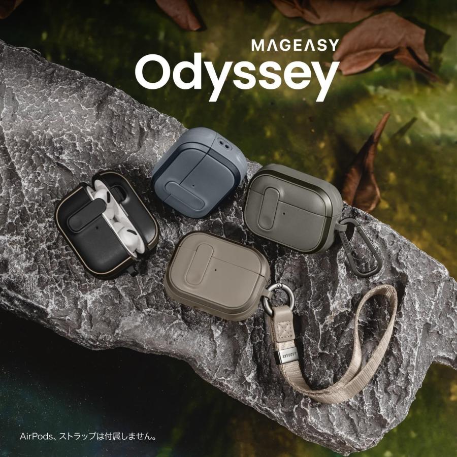 MAGEASY AirPods Pro2 Pro ケース 耐衝撃 カラビナ 付 カバー