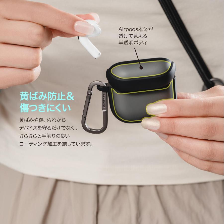 MAGEASY AirPods Pro2 AirPods Pro ケース フロスト クリア 耐衝撃