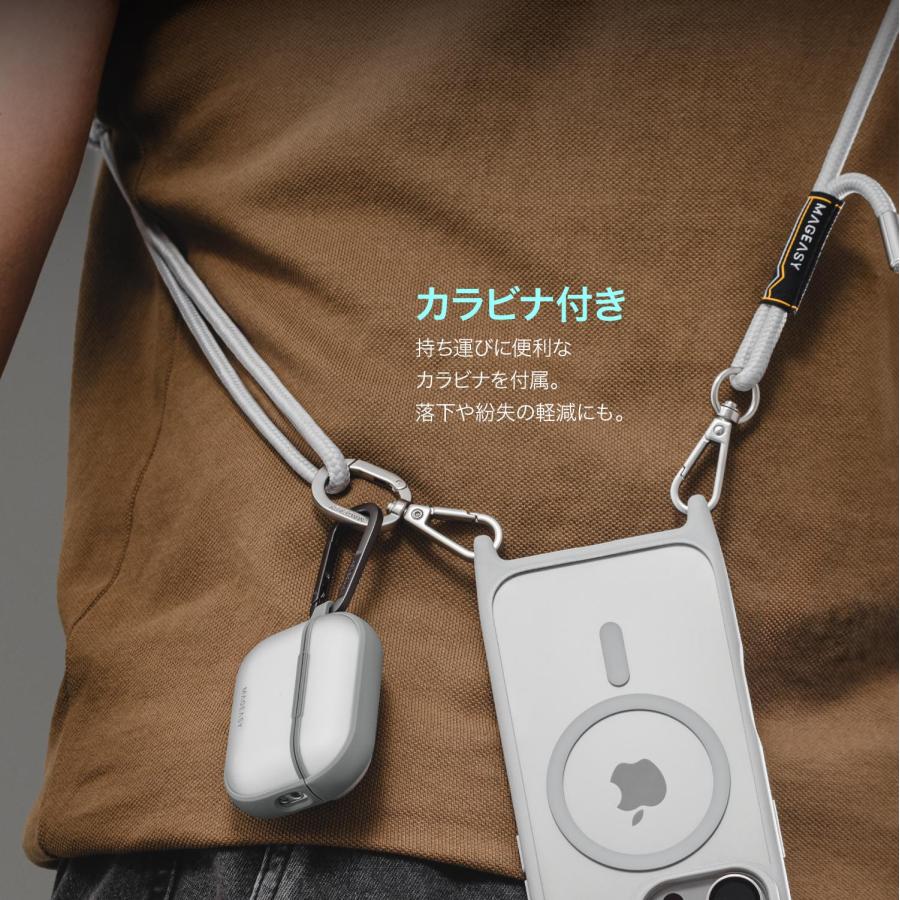MAGEASY AirPods Pro2 AirPods Pro ケース フロスト クリア 耐衝撃