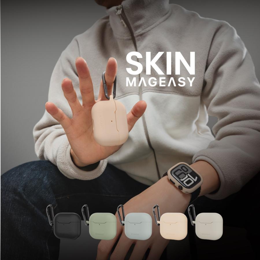 MAGEASY AirPods Pro2 AirPods Pro ケース 耐衝撃 落下防止 カラビナ 