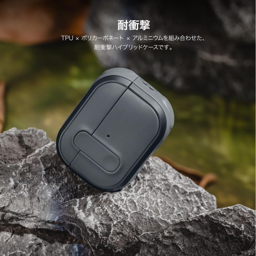 MAGEASY AirPods 4 ケース 耐衝撃 ストラップ 付 カバー ロック 機能