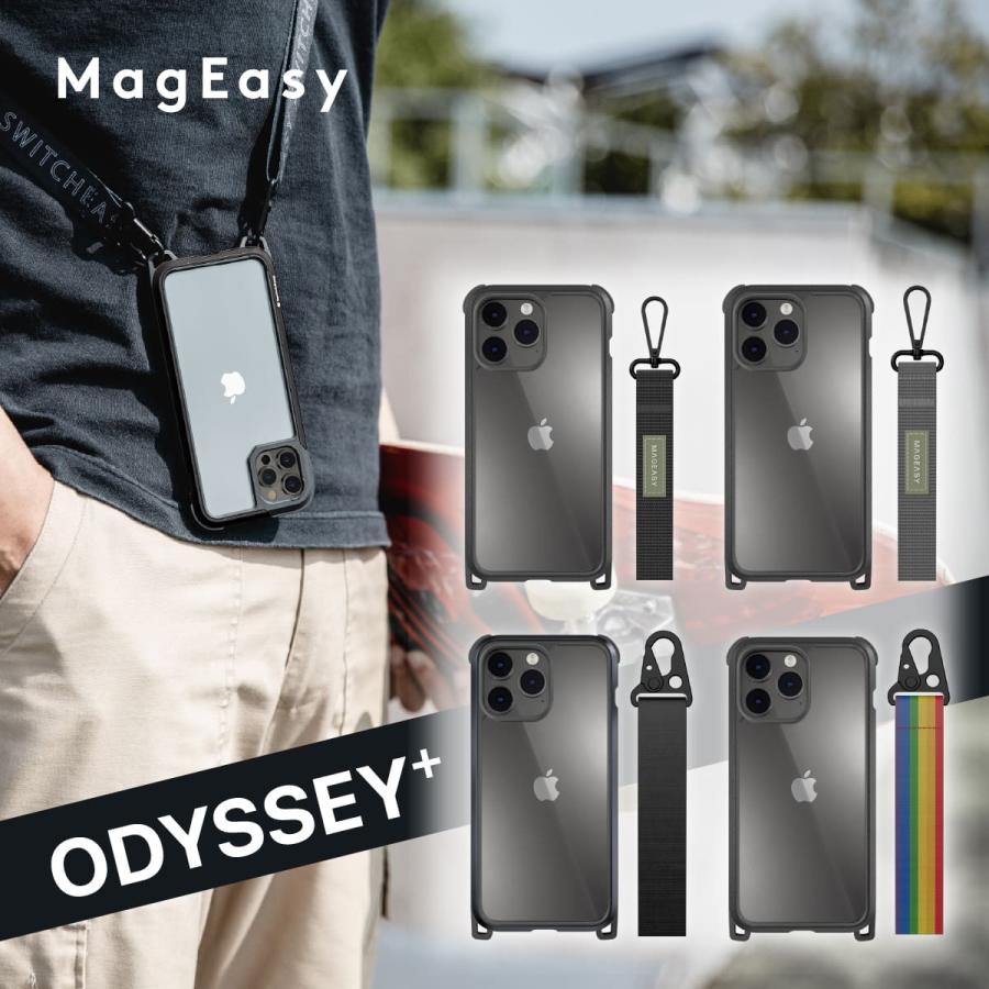 MAGEASY iPhone 14 Pro Max ケース カバー クリア 耐衝撃 肩掛け 首