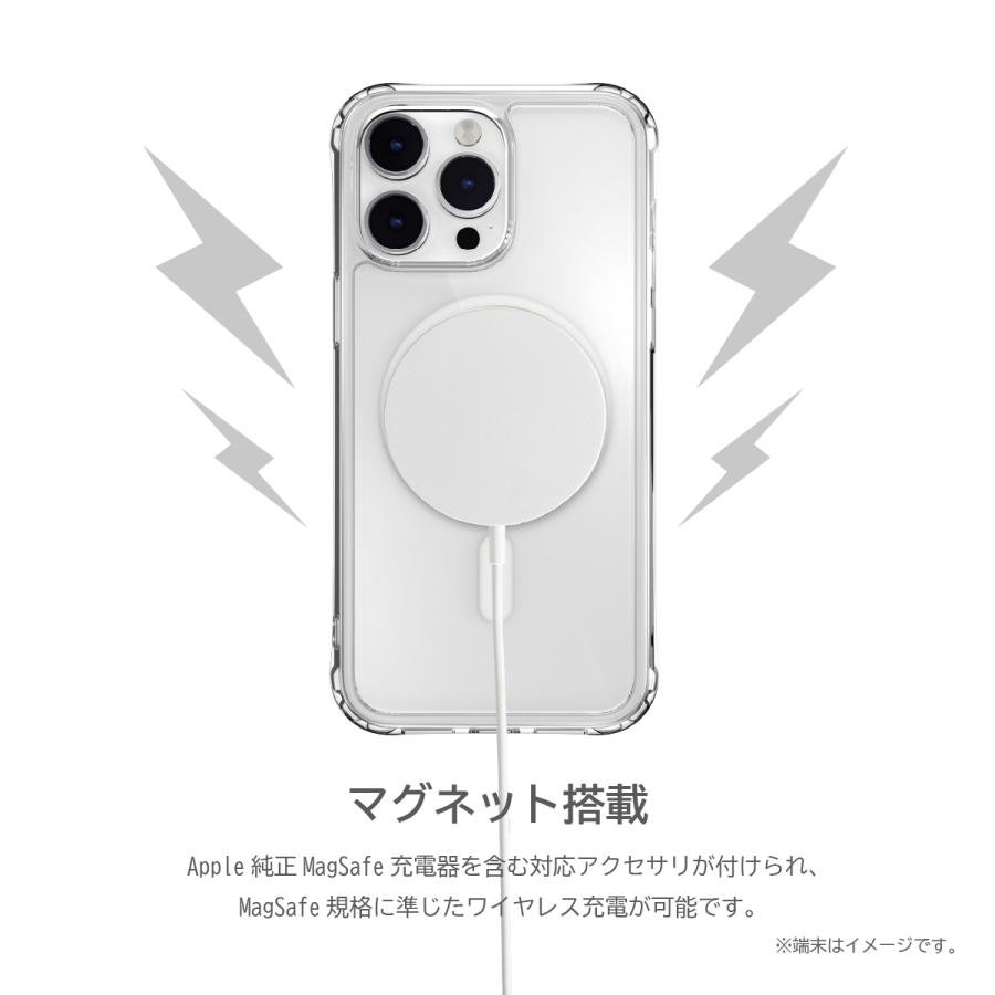MAGEASY iPhone14 ケース カバー クリア MagSafe 対応 マグネット 米軍