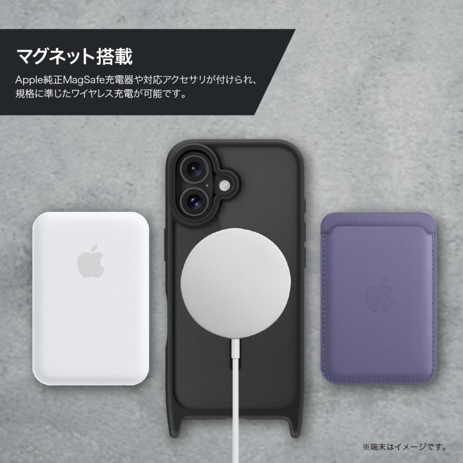 iPhone16 Plus ケース ショルダー ストラップ 付き クリア MagSafe 対応 耐衝撃 マグセーフ スマホケース iPhone16Plus アイフォン16 プラス 対応 MagEasy RoamM | MAGEASY | 04