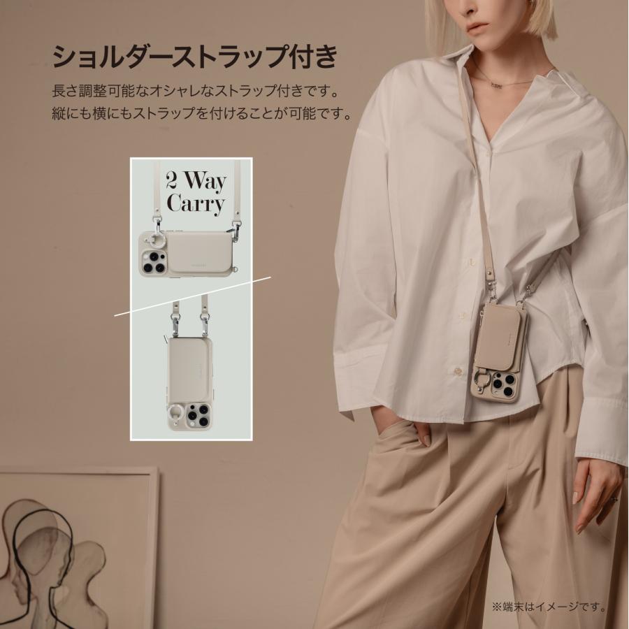 MAGEASY iPhone 16 Pro Max ケース MagSafe 対応 ショルダー 付 レザー