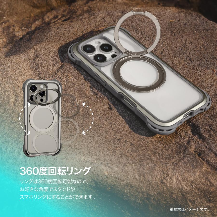 MAGEASY iPhone 16 Pro Max ケース クリア MagSafe スタンド