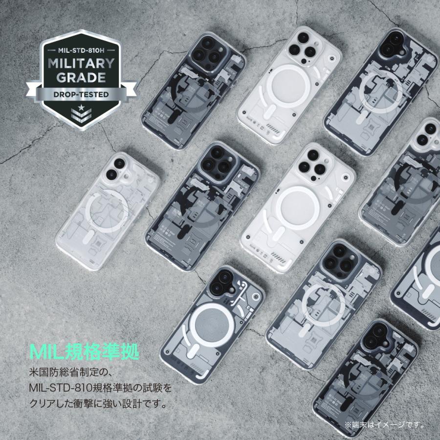 MAGEASY iPhone 16 Pro Max ケース MagSafe 対応 クリア オシャレ 機械