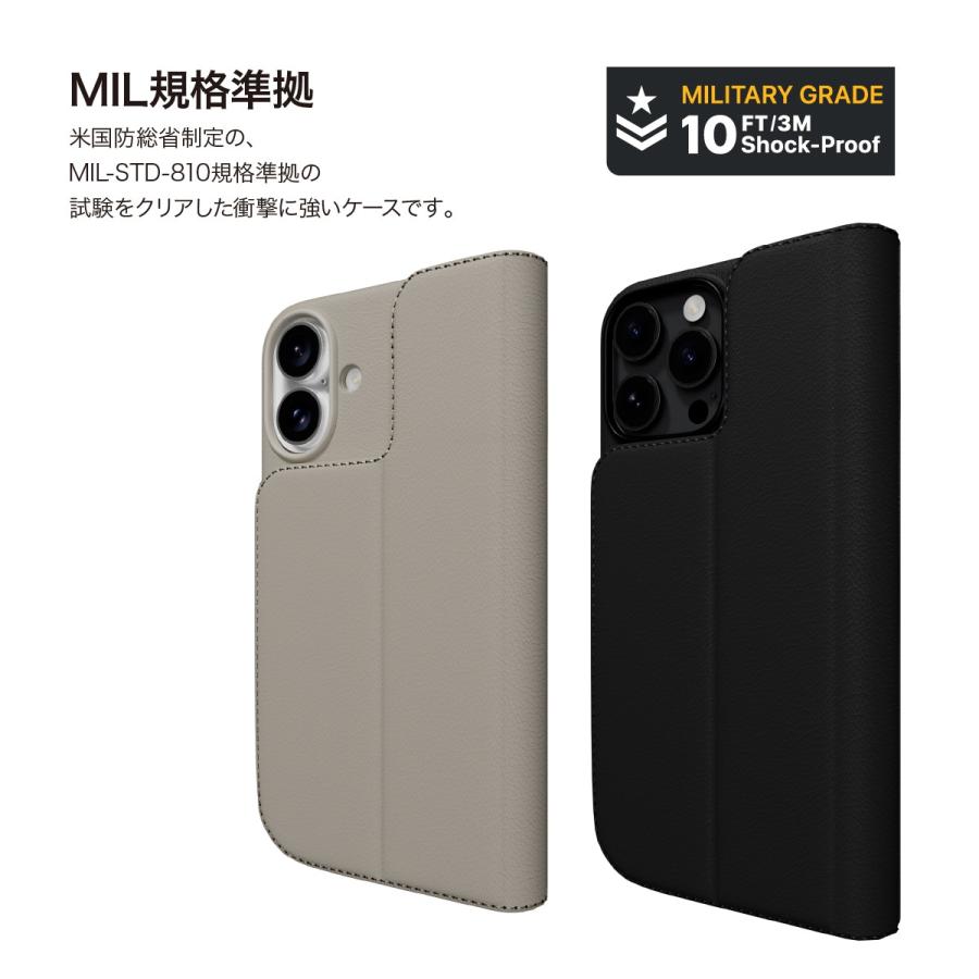 MAGEASY iPhone 16 ケース MagSafe 対応 手帳型 2way 取り外し 可能 耐