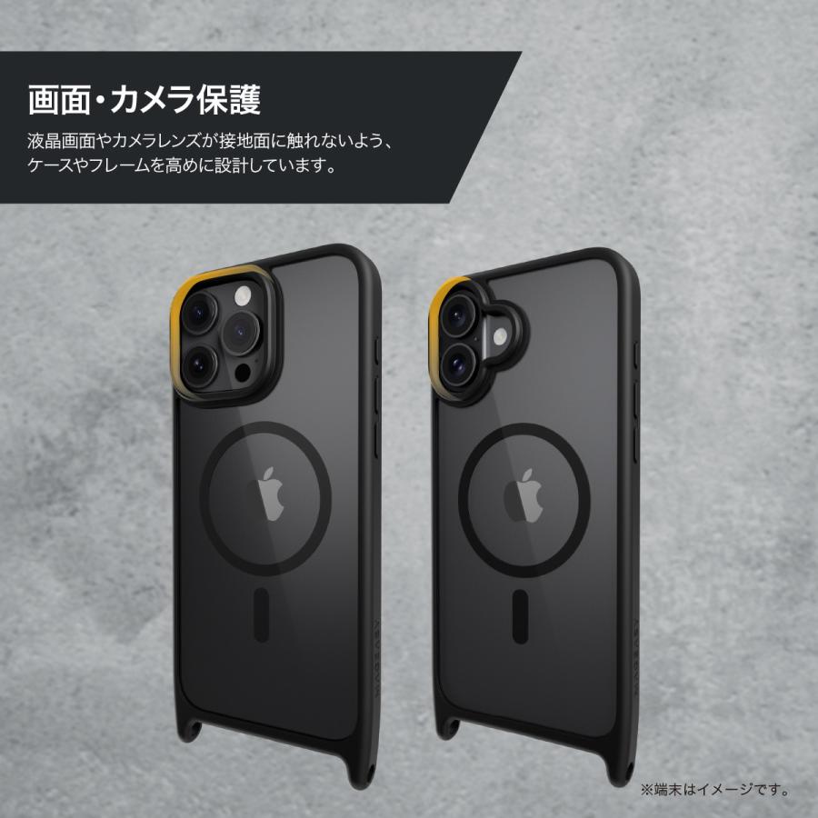 iPhone 16 ケース ショルダー ストラップ 付き クリア MagSafe 対応 耐衝撃 MIL規格 マグセーフ スマホケース iPhone16 アイフォン 16 対応 MagEasy Roam M | MAGEASY | 05