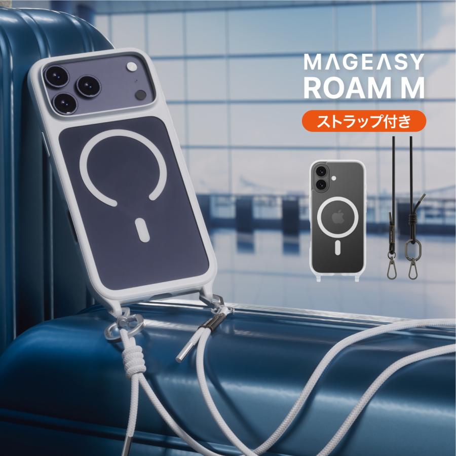 【MagEasy】 iPhone 17 対応 ケース ショルダーストラップ MAGEASY iPhone 17 ケース ショルダー ストラップ 付 クリア